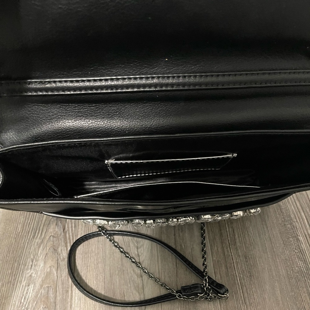 Black Leather INC Evening Clutch - Picture 4 of 4